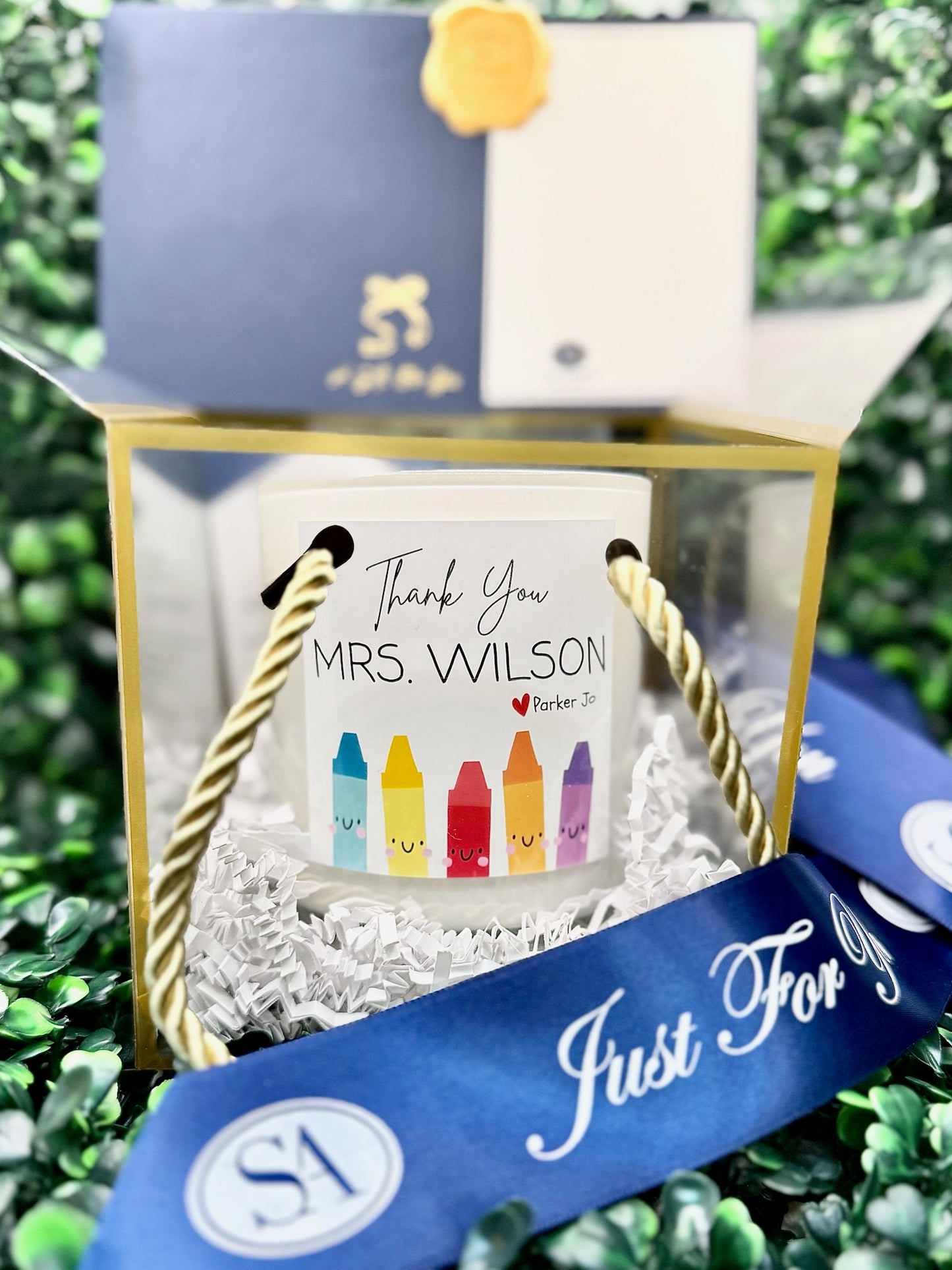 Happy Crayons – Personalized Teacher Gift Candle