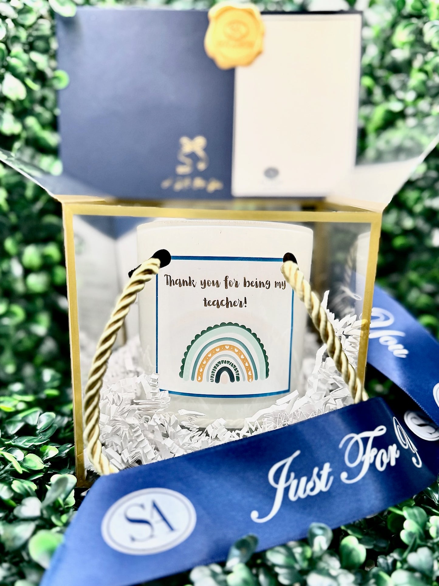 Boho Rainbow – Teacher Gift Candle