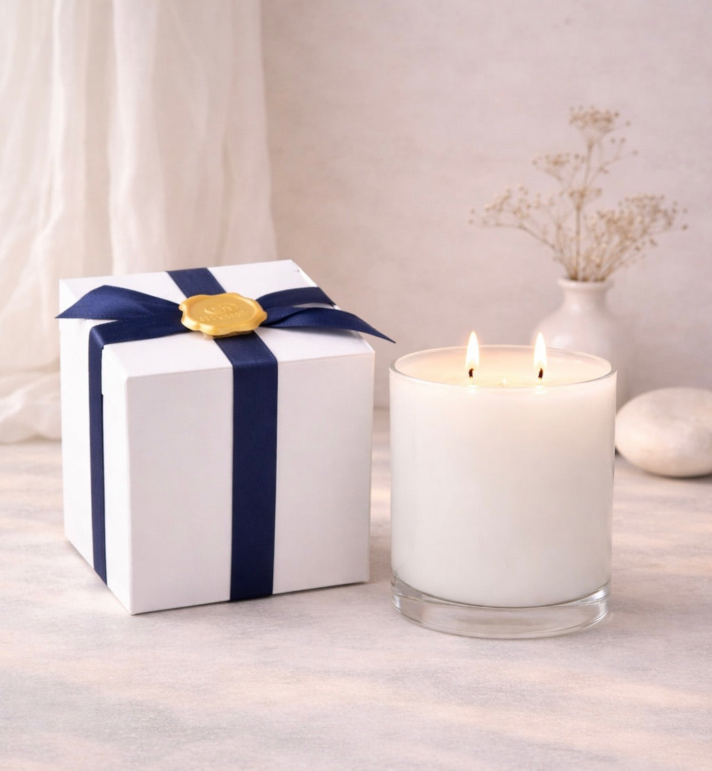Luxe White Frosted - Custom Photo Candle