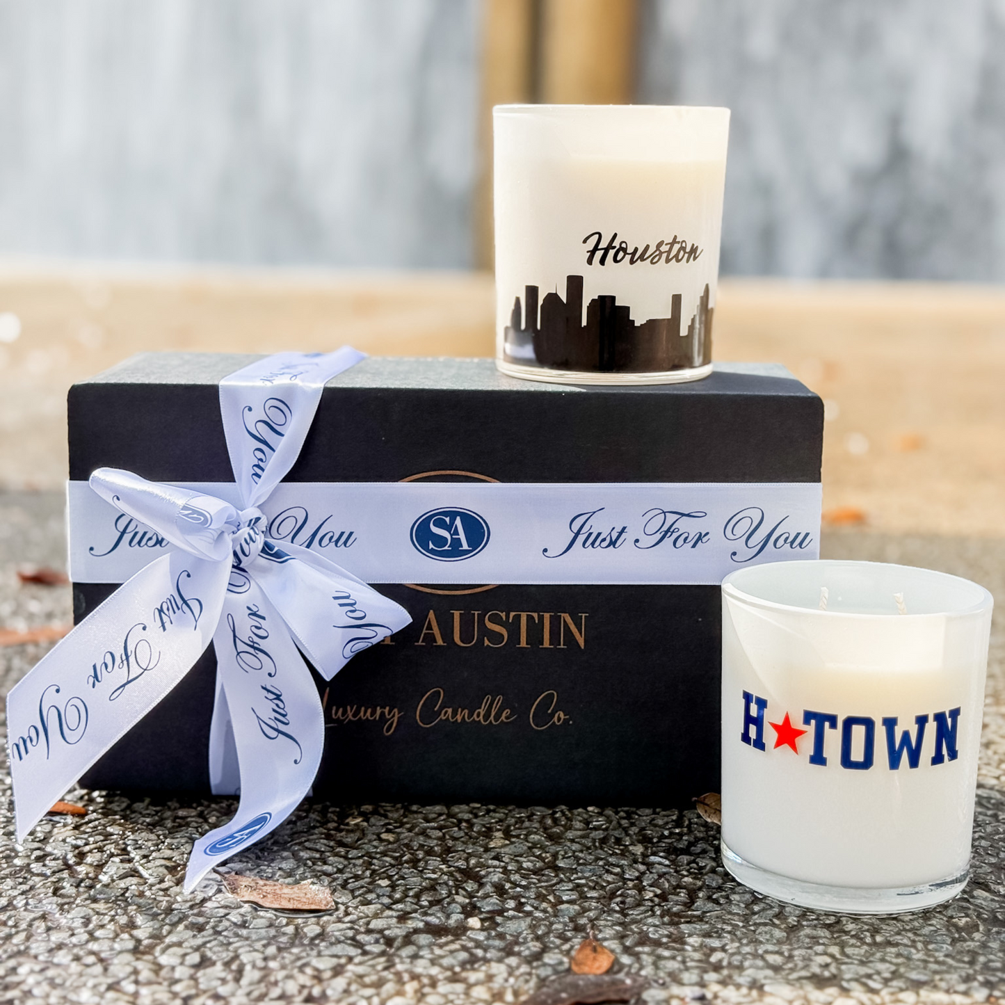 Luxe White Frosted Candle
