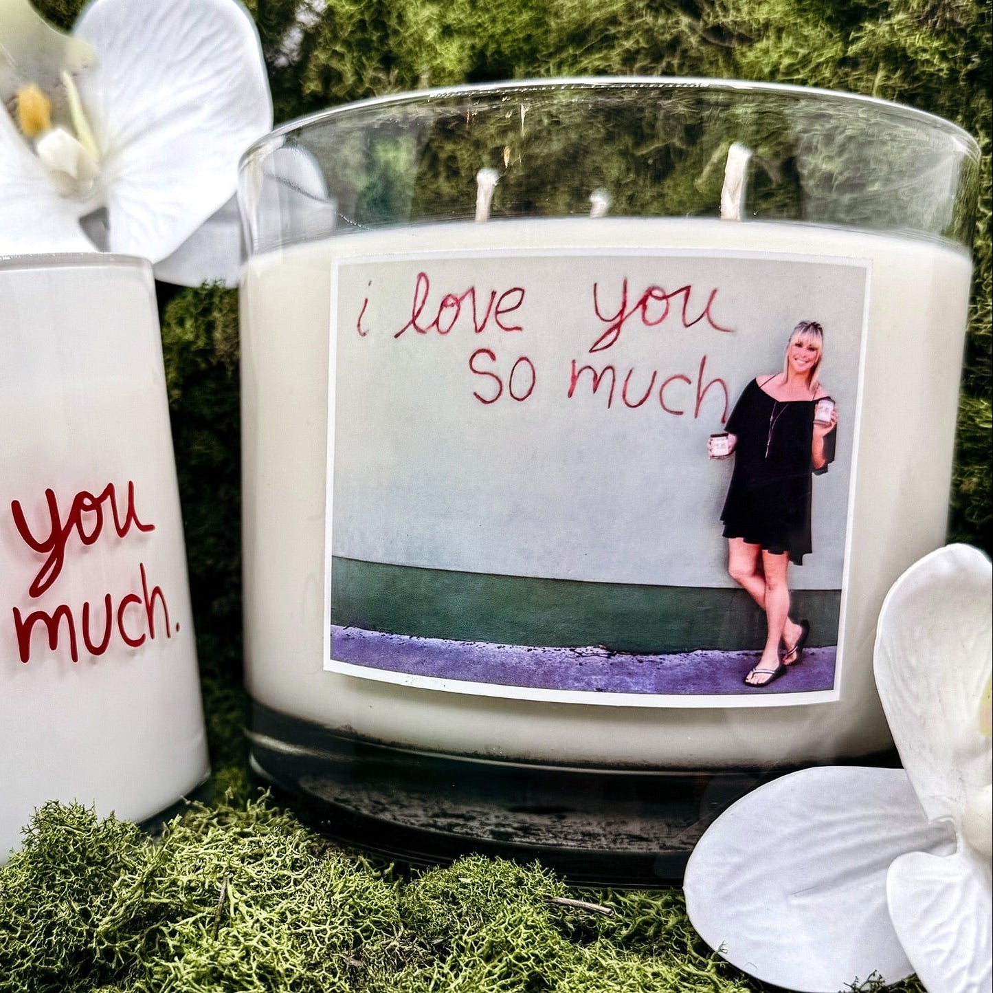 large photo candle