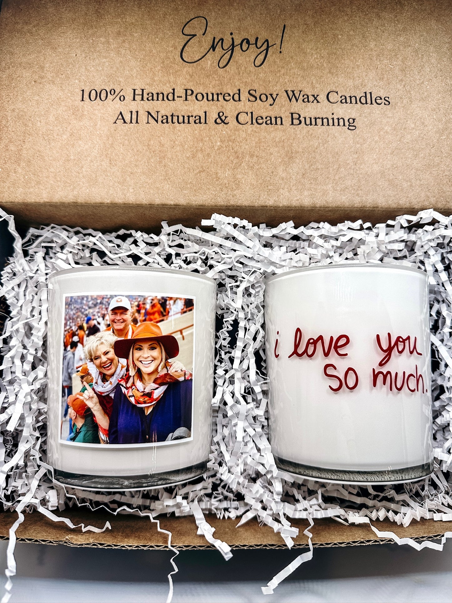 Custom Photo Candle Gift Set