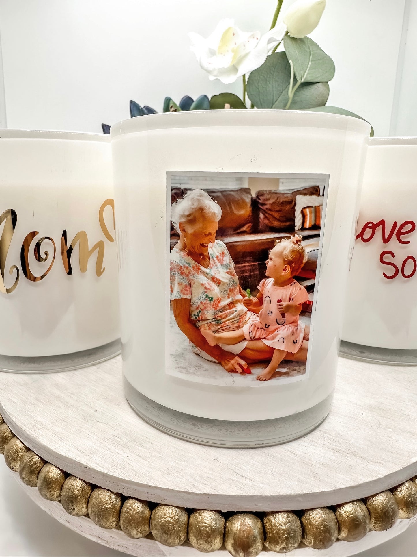 Custom Photo Candle Gift Set