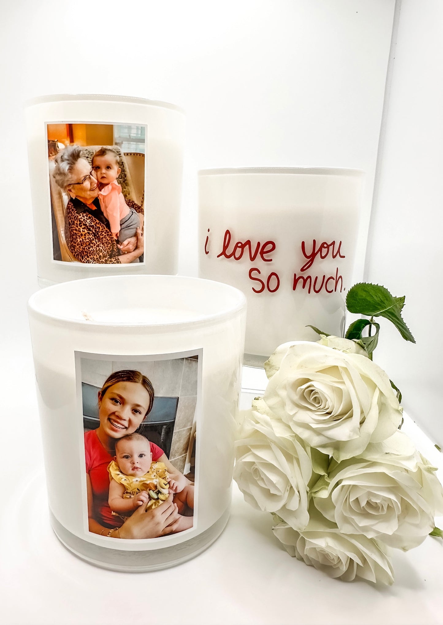 Custom Photo Candle Gift Set