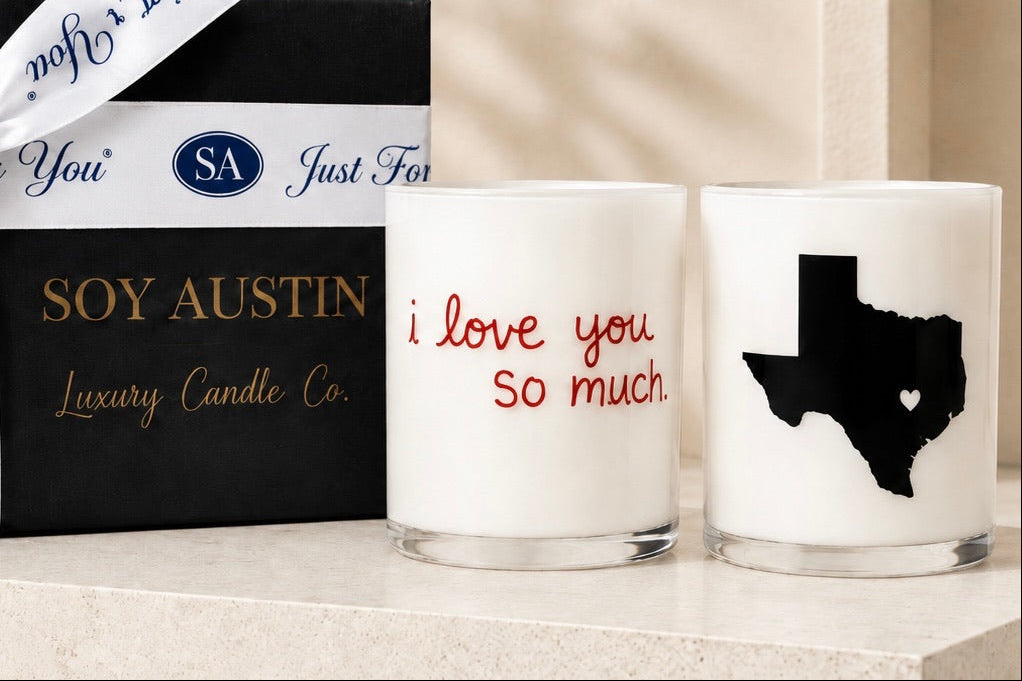 Luxe White Frosted Candles - Set of 2