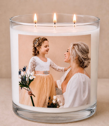 Luxe 3-Wick Candle - Custom Photo Candle (Large 28oz)