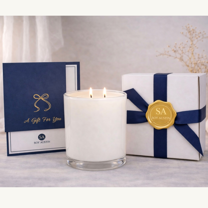 "Texas" Collection - White Frosted Candle
