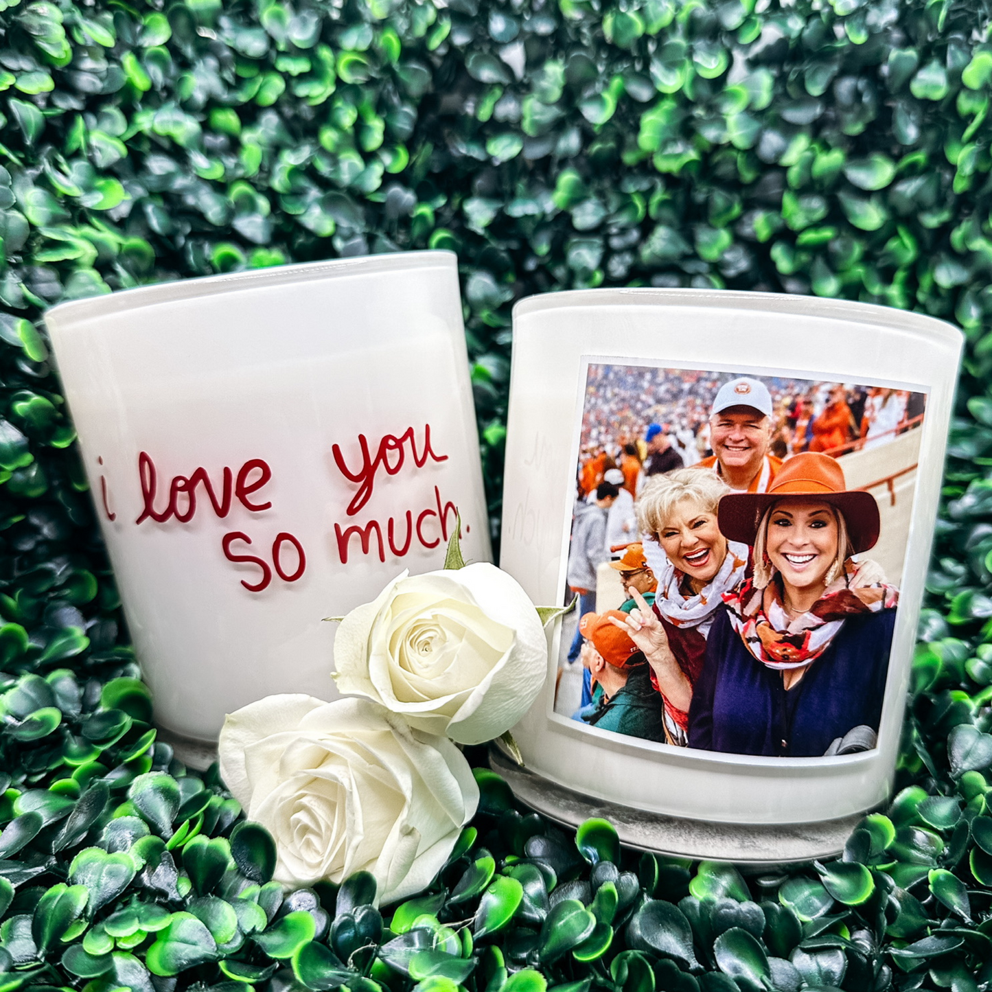 Custom Photo Candle Gift Set