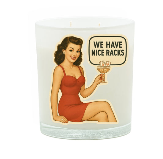 Nice Racks - Mahjong Collection White Frosted Candle