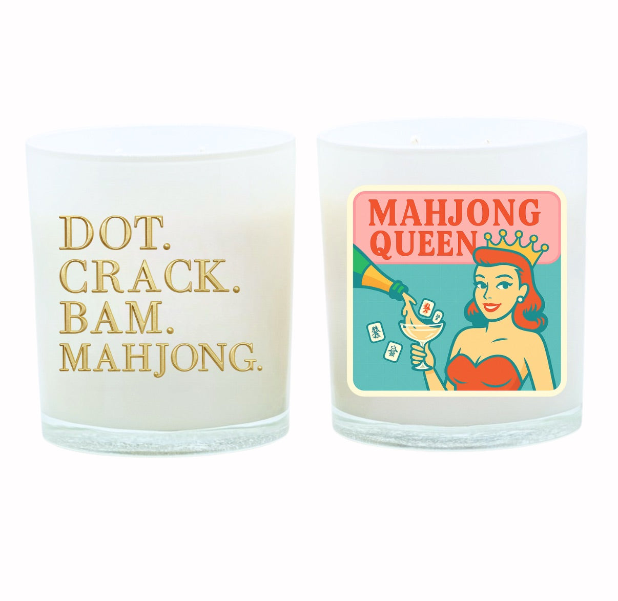 Dot. Crack. Bam & Mahjong Queen - Candle Set